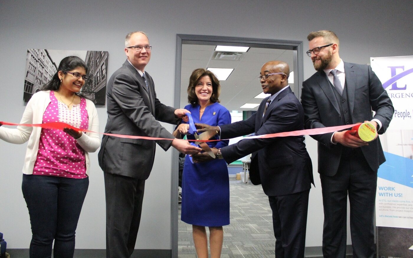Grand opening ribbon cutting