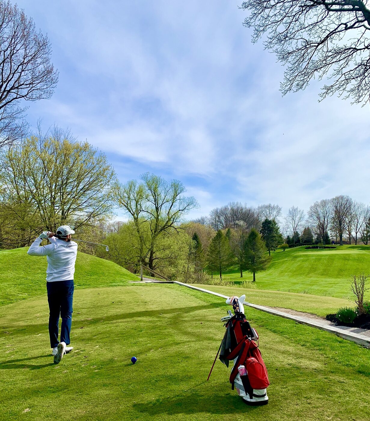 Spring tee shot