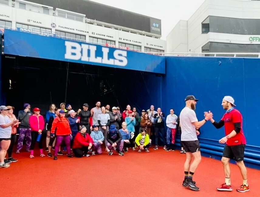 Run club at the stadium